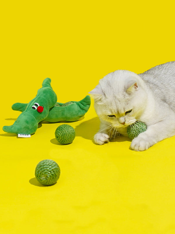 Green Pea Sisal Ball Cat Toy